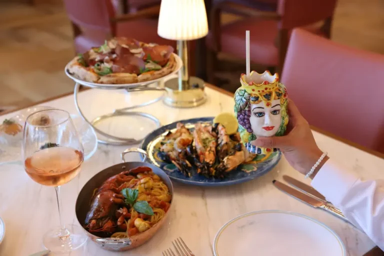 Elegant table setting at Signor Sassi Hallandale Beach